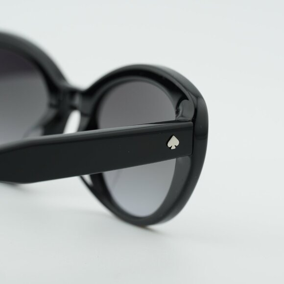 Kate Spade CRYSTAL/S 0807 9O Sunglasses Black Cat Eye Frame, Grey Lenses - Picture 10 of 11